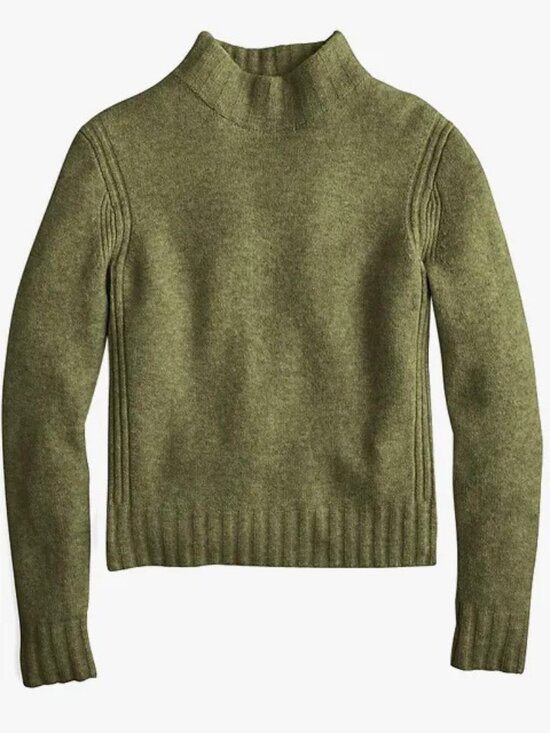 J. Crew Sweaters - J. Crew Supersoft Olive Green Merino Alpaca Mockneck Sweater - M/L